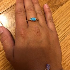 KENDRA SCOTT blue opal, silver ring! Size 7